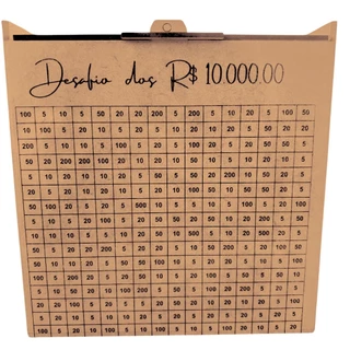 CAIXA DE 10 MIL DESAFIO DOS DEPOSITOS GUARDE DEZ MIL REAIS COM ESTE COFRE COFRINHO URNA DINHEIRO m1
