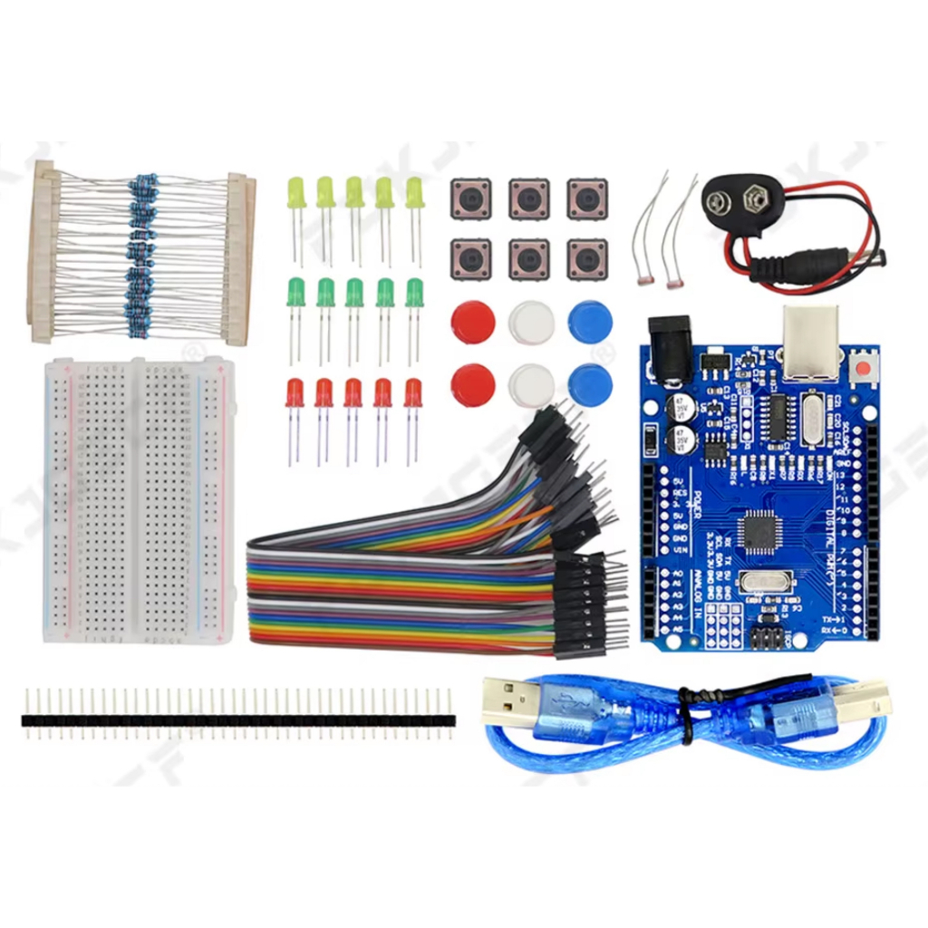 Kit Eletronica Compatível Com Arduino Uno R3 Para Iniciantes | Shopee ...