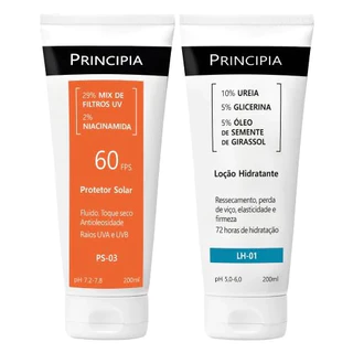Principia kit Protetor solar corporal PS-03  FPS 60 + LH-01 em Oferta na Shopee