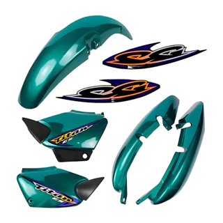 Kit Carenagem Cg Titan 125 Verde 2000 2001 2002 2003 2004 + Adesivos