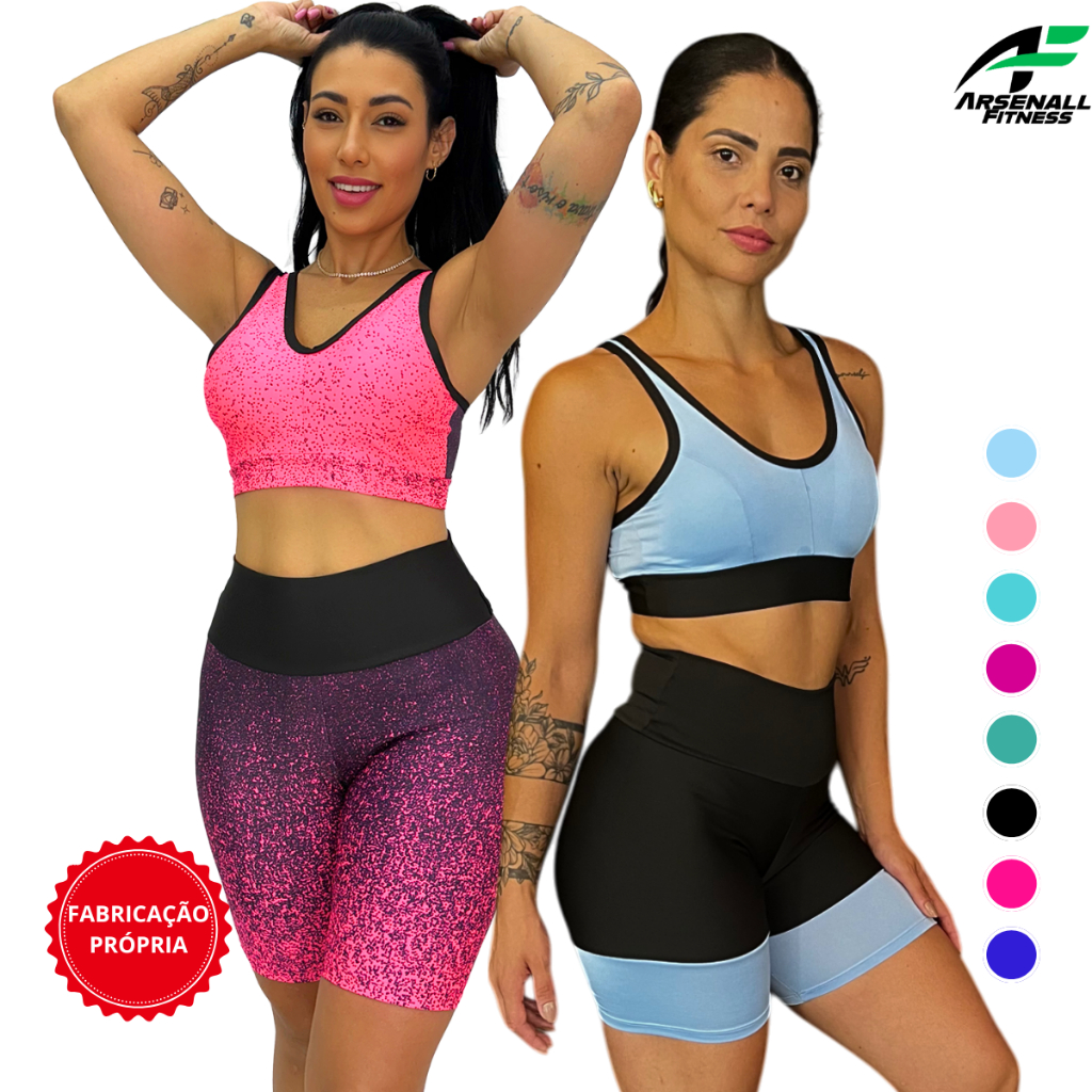Shorts Conjunto Academia Feminino Conjunto Fitness Feminino