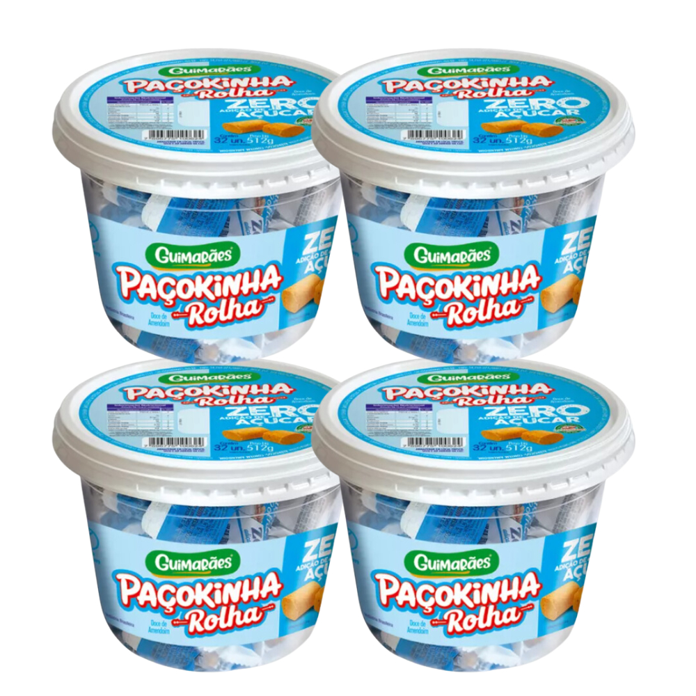 Paçoquinha Zero Açúcar 32un ( Kit 4 Potes ) | Shopee Brasil