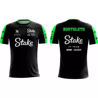 Camiseta Torcida Kick Sauber Gabriel Bortoleto Brasil Formula 1 Dry