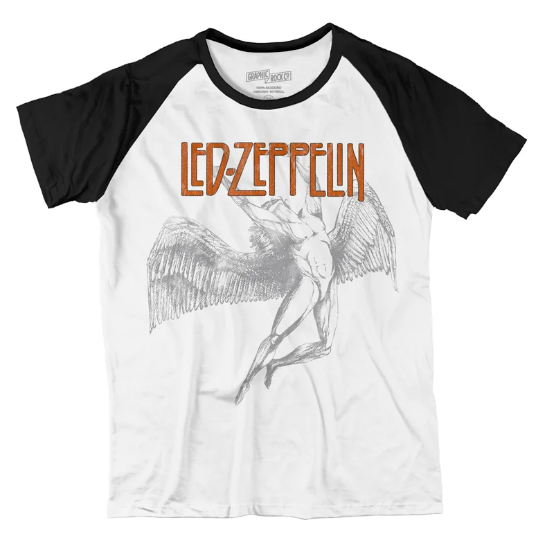 Camiseta Led Zeppelin Raglan | Shopee Brasil