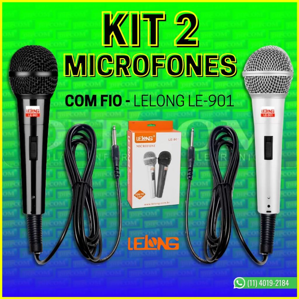 Microfone Profissional Com Fio simples - Tomate MT-1010 - le-905