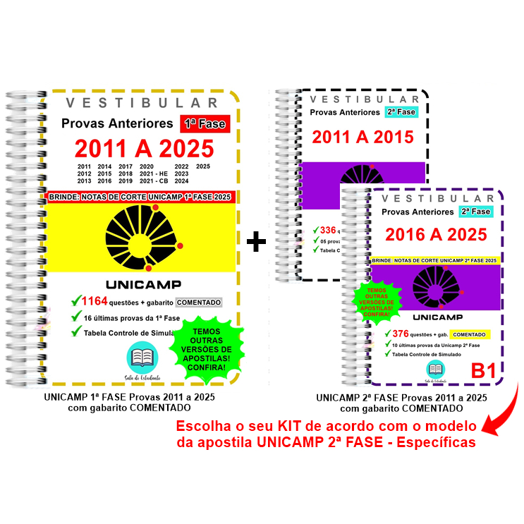 Unicamp TR 1ª e 2ª Fase Provas 2011 a 2025 Gabarito Comentado