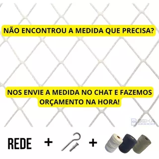 Kit Completo 2,00 De Altura Rede Tela De Proteção Para Janelas Sacadas