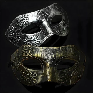 KIT COM 2 MÁSCARAS GLADIADOR FESTA FANTASIA BAILE CARNAVAL