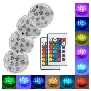Kit de Lâmpada Led Submersível Com Luz De Nadar Piscina Rgb Led Subaquática Luz + Controle Remoto