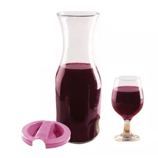 Garrafa Jarra De Vidro Decanter Com Tampa 1 Litro Suco Leite Vinho Carrefour Home