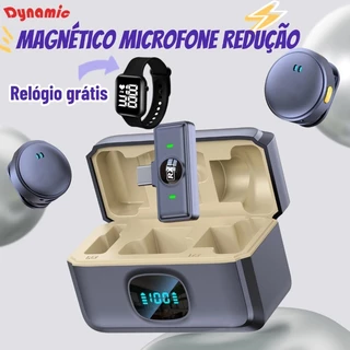 Mini Microfone De Lapela Sem Fio Profissional Magnético Com Cancelamento De Ruído Para iPhone Android Type C Phone
