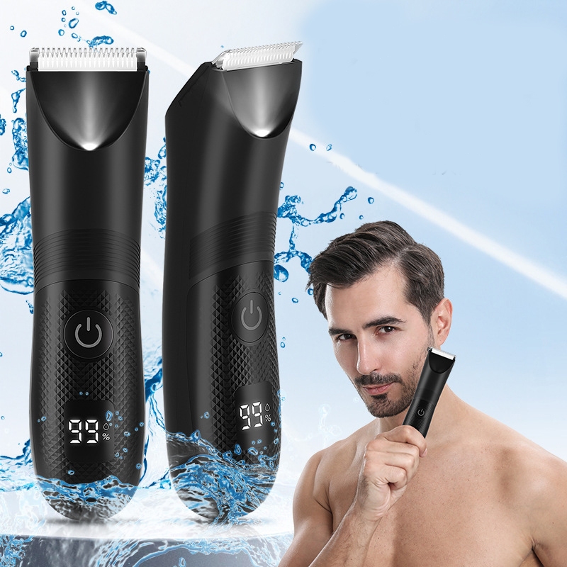 😎Aparador de pelos corporal unissex, à prova d'água, elétrico e recarregável + 4 acessórios