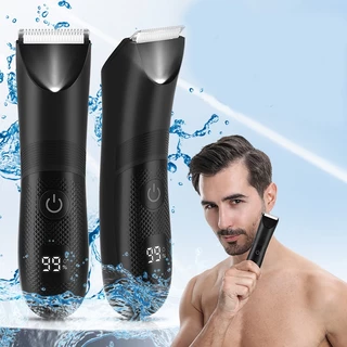 😎Aparador de pelos corporal unissex, à prova d'água, elétrico e recarregável + 4 acessórios