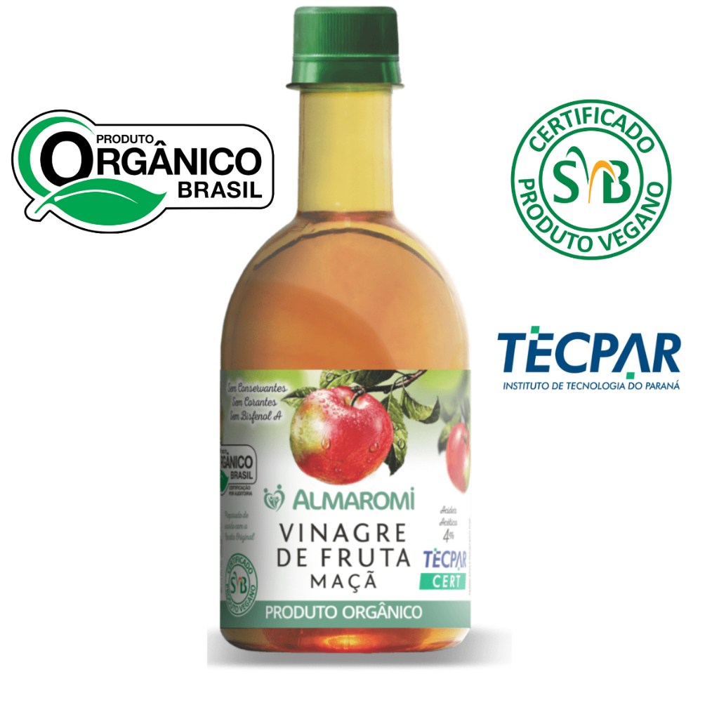 Vinagre de Maça Organico 100% Natural 400ml Almaromi com Mãe do Vinagre ...