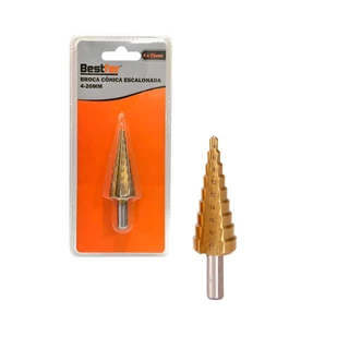Broca Conica Escalonada 4-20mm Aco Bestfer em Oferta na Shopee