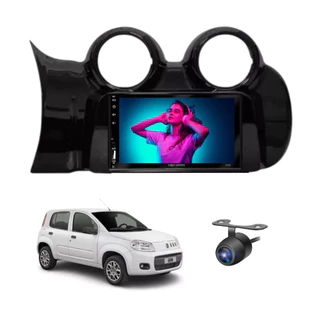 Kit Central Multimidia 7 Polegadas Carplay - UNO VIVACE 2011 á 2014 - Black Piano