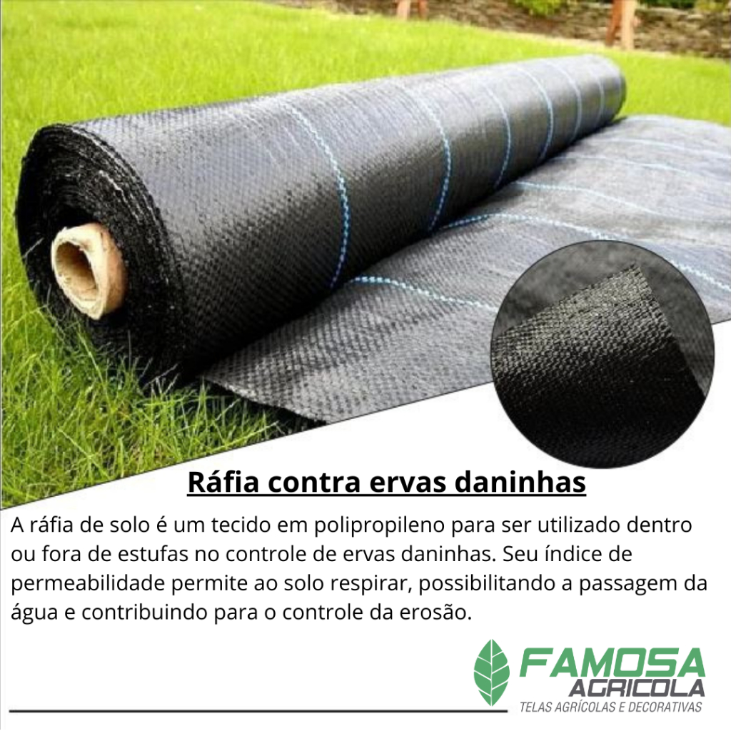 Rafia de solo preta contra erva daninha na medida de 2,50x25 | Shopee ...