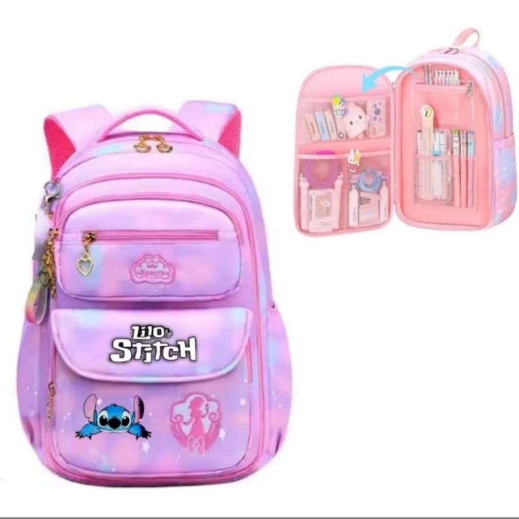 MOCHILA STITCH GRANDE COM ESTOJO | Shopee Brasil