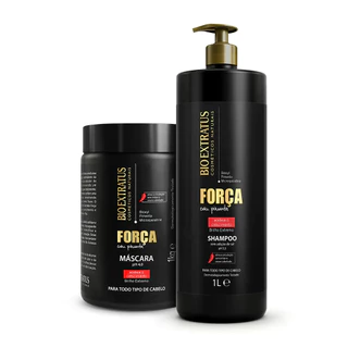 Kit Bio Extratus Força com Pimenta (1L/Kg) Shampoo e Máscara