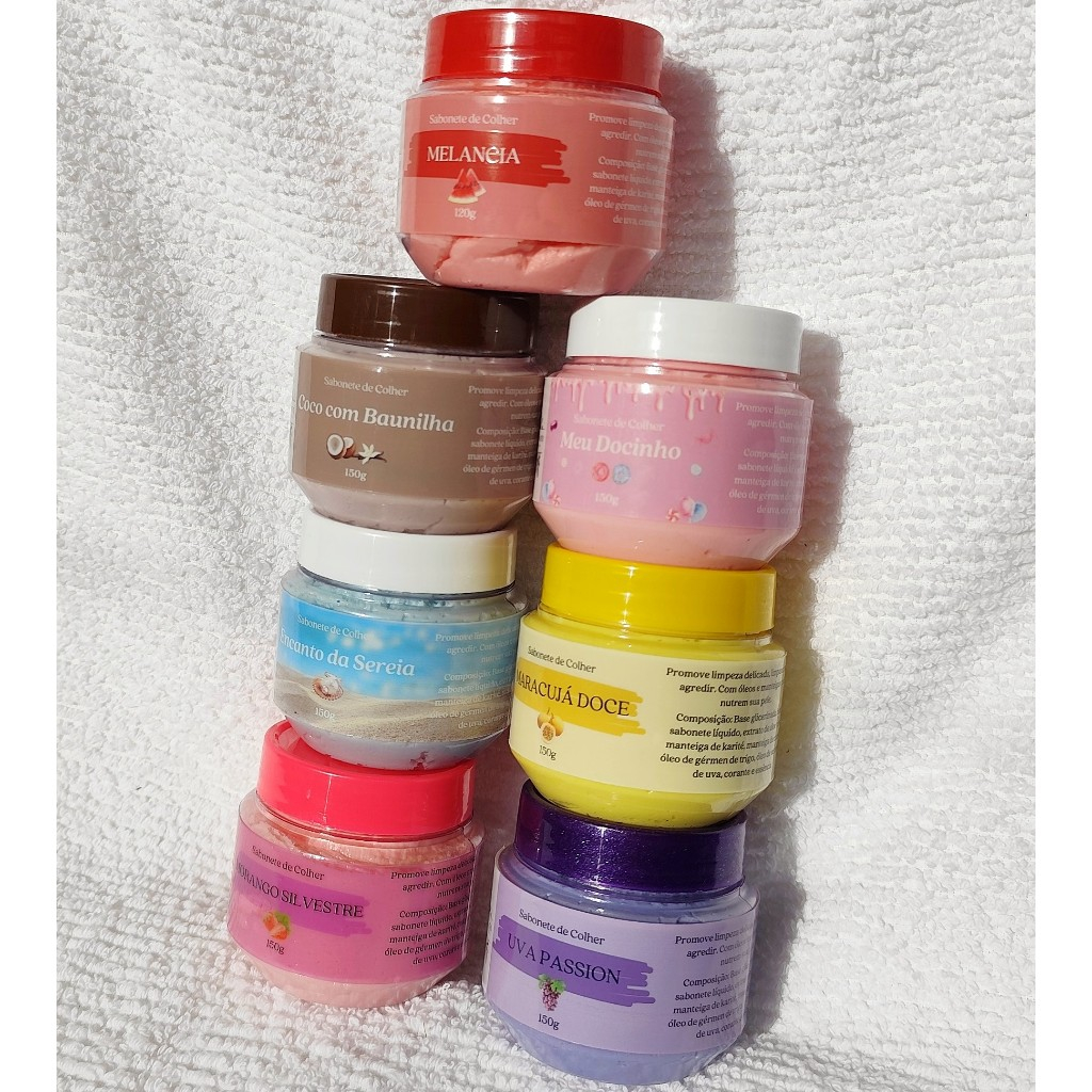 2 un Chantilly de banho (sabonete de colher) Escolha as fragrâncias 120g cada Frutas