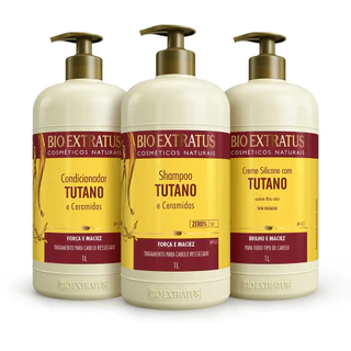 Kit Tutano Bio Extratus (1L) Shampoo, Condicionador e Creme de Silicone