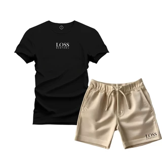 Conjunto Infantil Camiseta + Bermuda Loss Dantaw'J Kit Camisa e Short