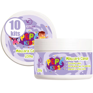10 MÁSCARA CAPILAR PEPÊ KIDS VIA CHARM MACIEZ E BRILHO