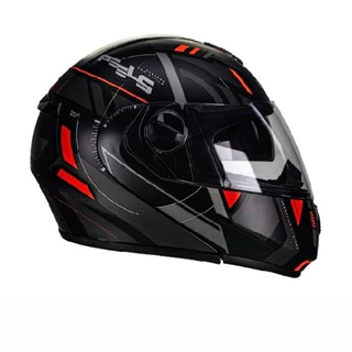 Capacete Peels U-RB2 Dynamic Articulado (Robocop) Preto Fosco / Vermelho