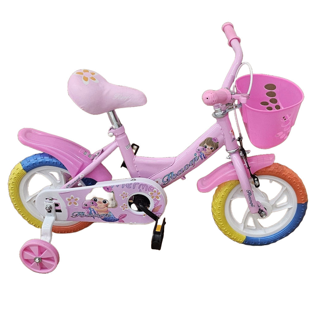 Bicicleta Infantil Menina Rosa Sereia Aro 12 A partir 2 anos - Pneus ...