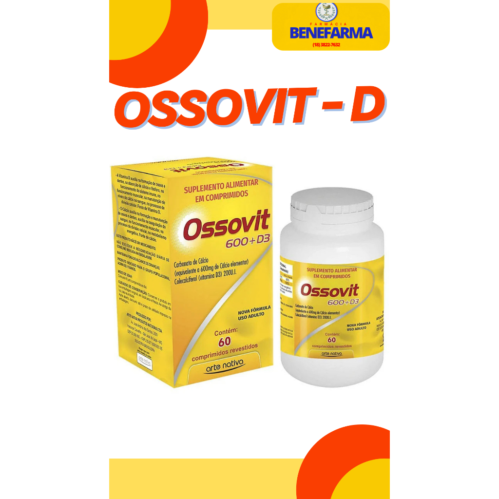 Ossovit D + 600 - 60 CP Similar (Ossotrat) | Shopee Brasil