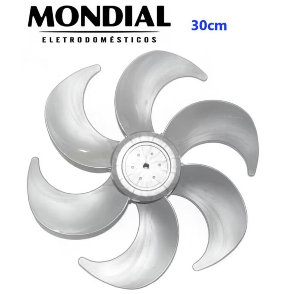 Hélice para ventilador Mondial 30cm 6 pás Cinza | Shopee Brasil