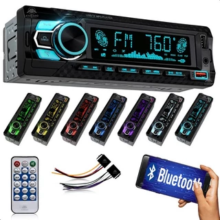 Radio Tipo Pioneer Universal Carro 4x50w Rgb Fm Card Sd Bt em Oferta na Shopee