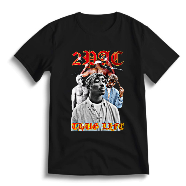 Camiseta Tupac Shakur thug life hip hop 2pac gangsta rap | Shopee