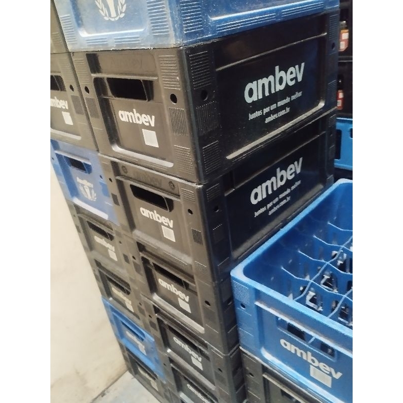 KIT Com 3 ENGRADADOS CERVEJA VAZIOS AMBEV PARA 24 GARRAFAS DE 300ML ...