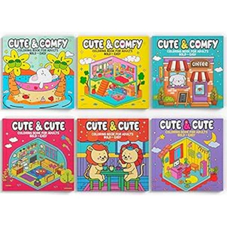 Coleção Coloring Book for Adults 01 - Kit com 6 Livros de Colorir em Oferta na Shopee