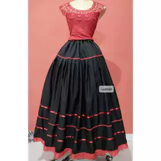SAIA POMBAGIRA PRETO VERMELHO ROXO 4M DE RODA UMBANDA CANDOMBLE