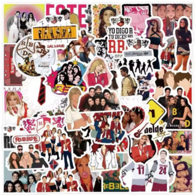 25/50/100pcs stickers adesivos figurinhas de RBD REBELDE | Shopee Brasil