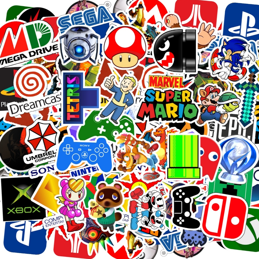 Adesivos Stickers Gamer Diversos Video Game Jogos Logos Paystation ...
