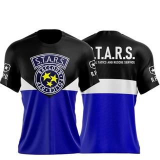 Camiseta Personalizada Resident Evil R.P.D. e STARS Modelo 2