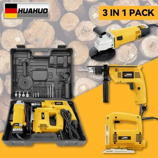 KIT Furadeira Parafusadeira E Lixadeira Esmerilhadeira E Serra Tico Tico Com Peças E Maleta~