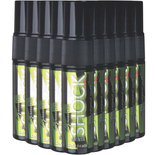 10 ÓLEO CORPORAL SPRAY SHOCK MENTA SOFISTICATTO BEIJÁVEL SEXSHOP