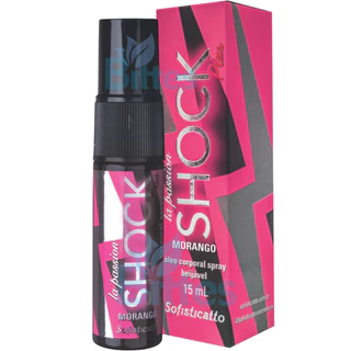 ÓLEO CORPORAL SPRAY SHOCK MORANGO SOFISTICATTO BEIJÁVEL SEXSHOP