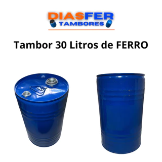 Tambor de Ferro 30 Litros Para Adaptação ou Reuso Carregar Liquidos, Fazer de Banco, Lixeira, Churrasqueira