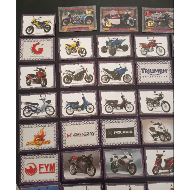 Figurinhas Motos Lote c/ 80 s/ repetidos e 20 repetidos | Shopee Brasil