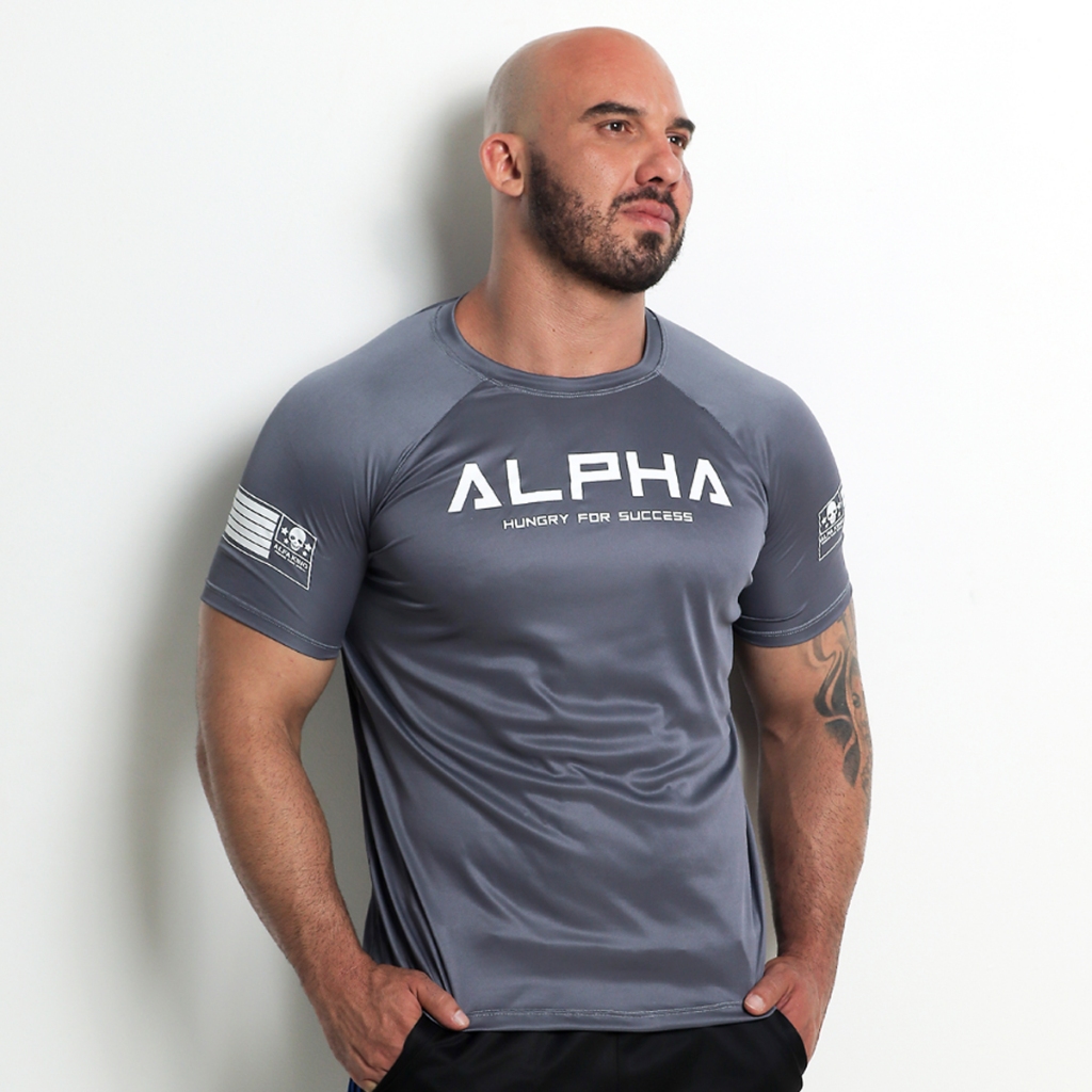 Camiseta Masculina Dry Fit academia musculação Slim Fit costura reforçada