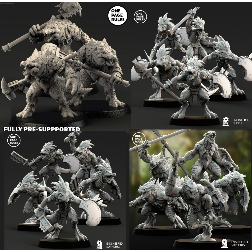 Miniaturas Lizardmen Saurians Core Units - Jogos de Tabuleiro 9th Age ...