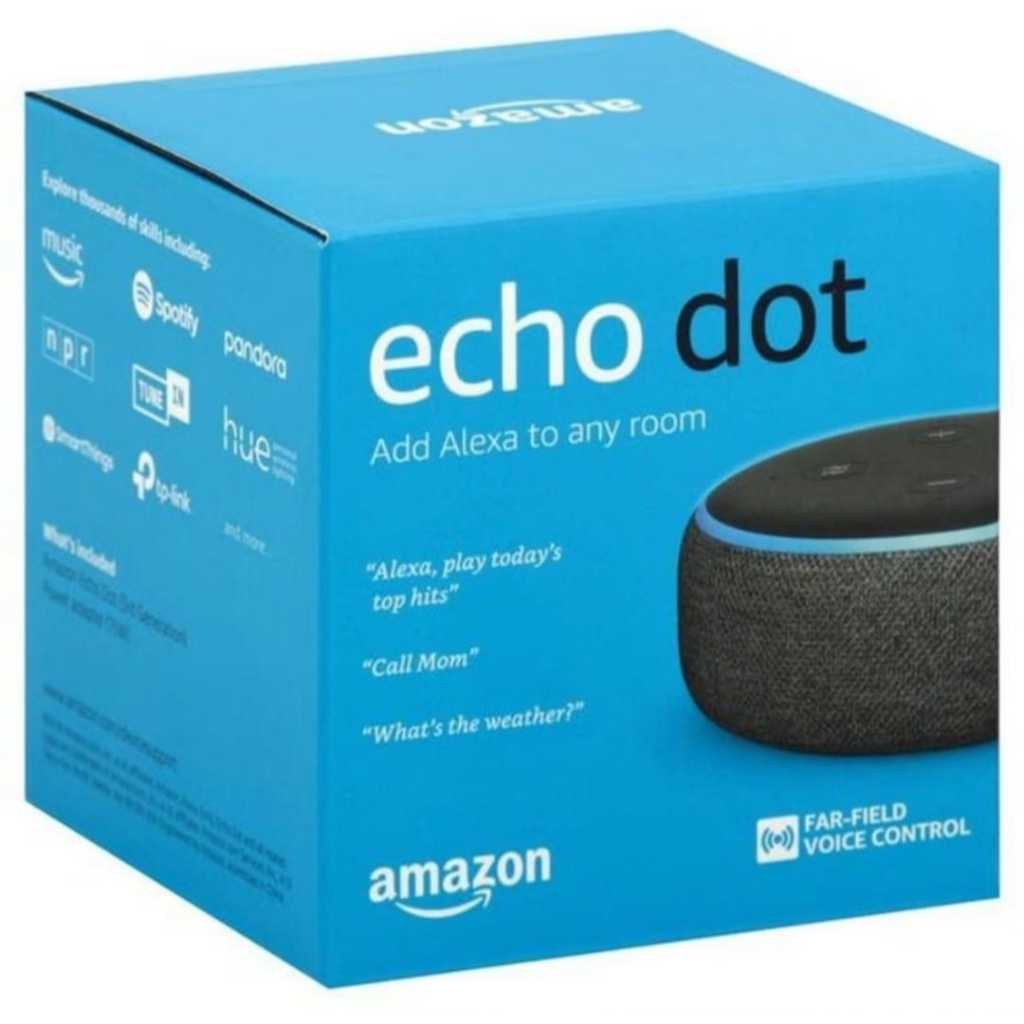 Amazon Alexa Echo Dot Geração 3 Preto Caixa Inteligente Comando De