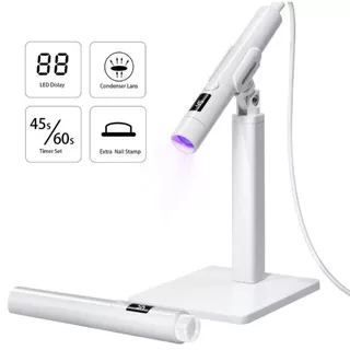 lanterna portatil com suporte led uv