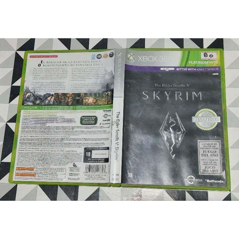 Skyrim the Elder Scrolls V original para x box 360 | Shopee Brasil