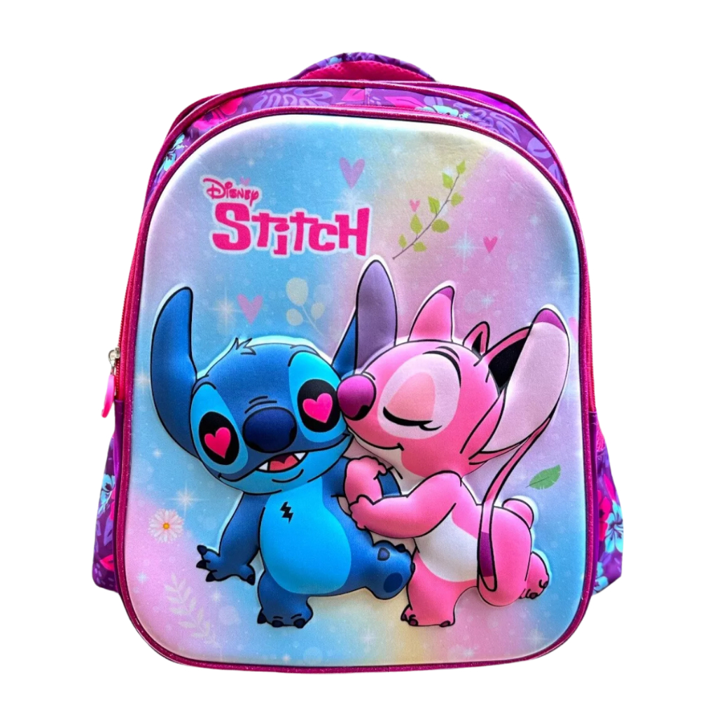 Mochila Creche De Costa Stitch 3D Infantil Escolar Para Menino e Menina ...